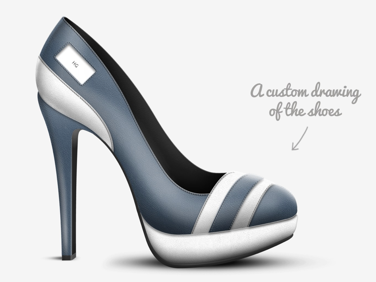 STRIPED PLATFORM PUMP HEEL (CTG)