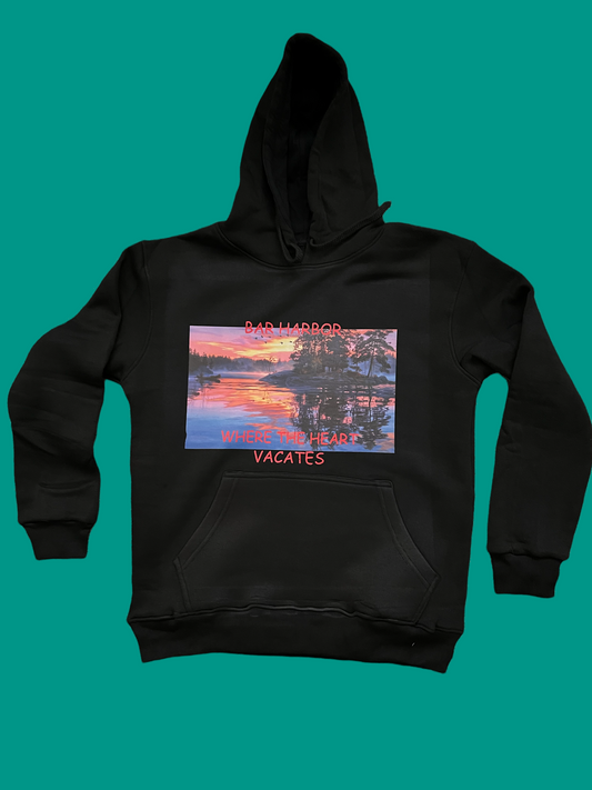 Custom Hoodie (Where the Heart Vacates) Bar Harbor Maine Lovers